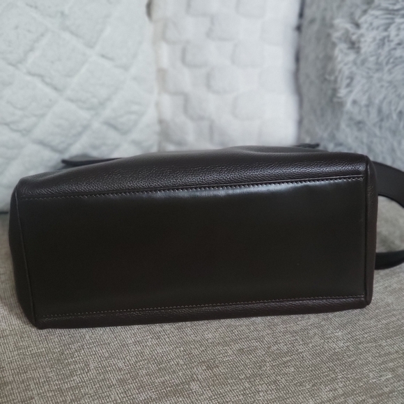 Loewe Chocolate Brown Leather Shoulder Bag Pony-Style Calfskin - Picture 5 of 10